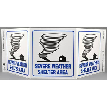 ZING Eco Safety TriView Sign, 7.5x20- Model 3057